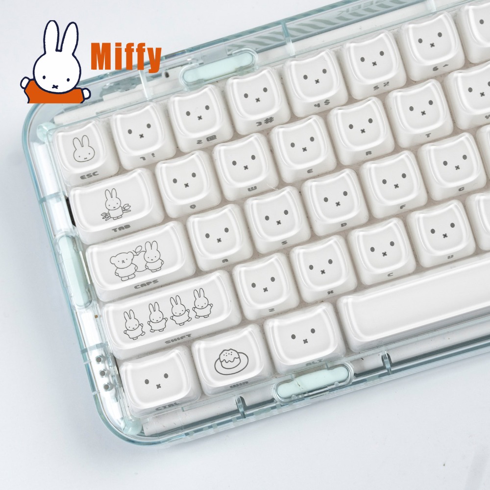 Pad Gaming Console - かわいいミッフィーキーキャップかわいいウサギのキーキャップメカニカルキーボードに適したクロス軸MAOプロファイルゲームオフィスPCゲーマーギフト