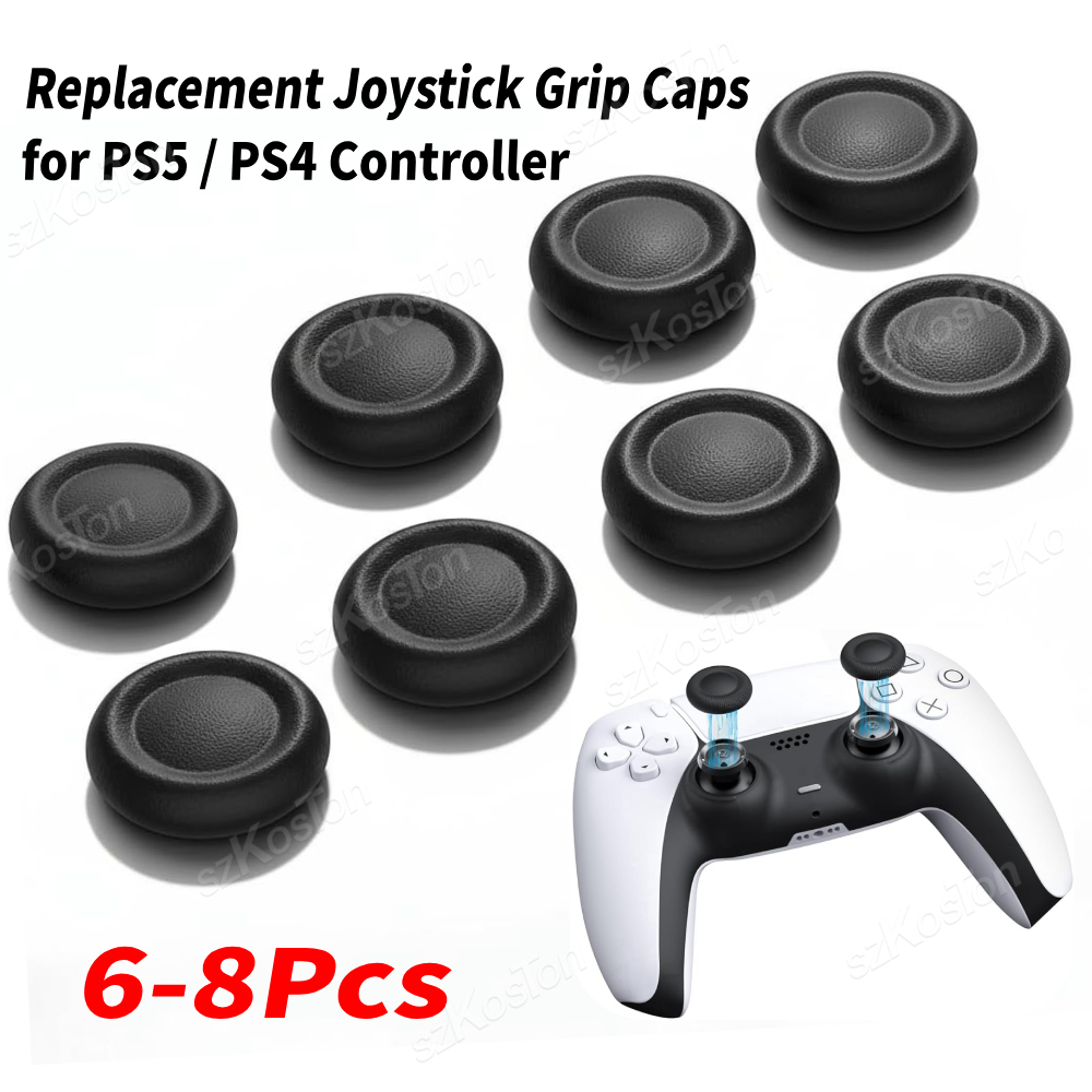 Thumb Grip Joystick - 6-8 個の交換用ジョイスティックキャップ PS5 /PS4 コントローラー用滑り止め親指グリップキャップボタン修理部品 PS5