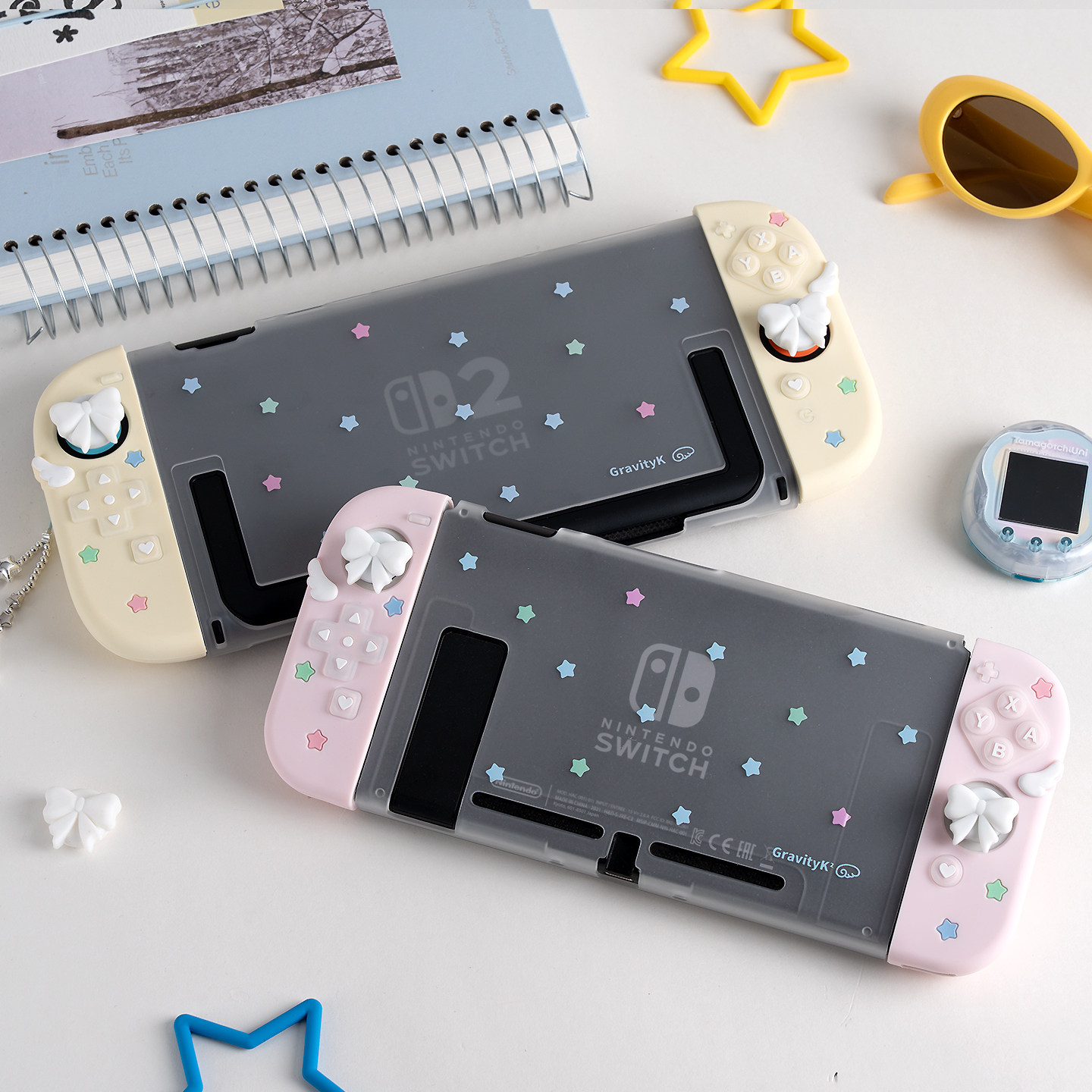 Thumb Grip Joystick - オリジナル保護ケーススイッチ 2 Oled Ns スターボウウィングソフトシリコンジョイコンコントローラカバーゲームアクセサリー