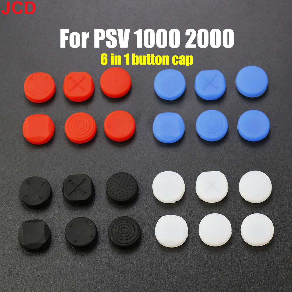 Thumb Grip Joystick - Jcd 6 in 1滑り止めサムスティックグリップキャップ,アナログ保護カバー,psv用,スリム,シリコン1000/2000