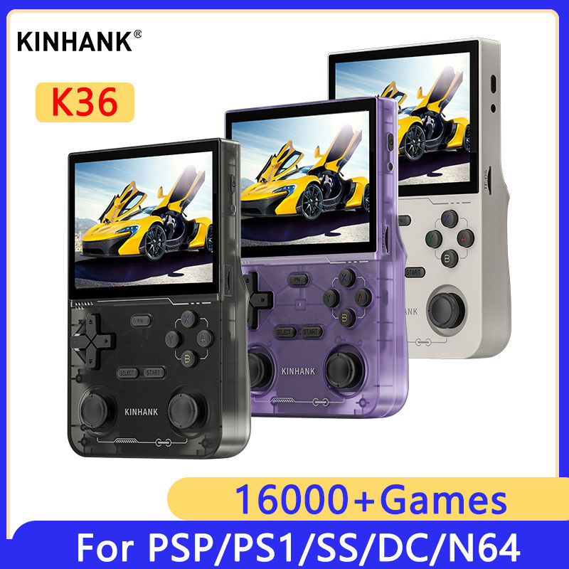 Gaming Console X6 - KINHANK K36 レトロハンドヘルドビデオゲームコンソール 500nit 3.5 インチ