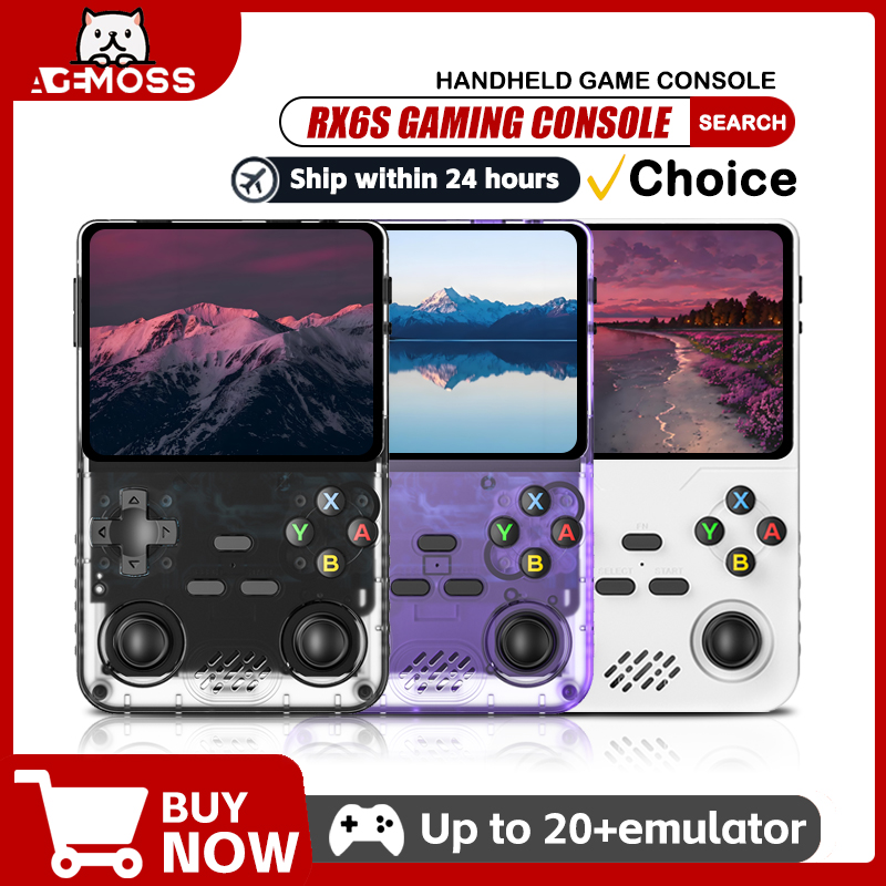 Gaming Console X6 - レトロハンドヘルドゲーム機 RX6S 3.5インチIPSスクリーン 64GB 携帯ゲーム機（ゲーム内蔵）