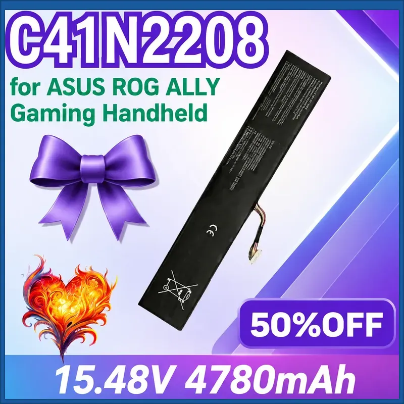 Gaming Console Rog Ally - 新しい C41N2208 4780mAh 15.48V ハンドヘルドゲームコンソールバッテリー ASUS