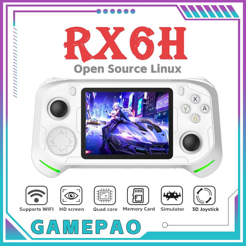 オープンソースRX6Hレトロハンドヘルドビデオゲームコンソー - Gaming Console X6 のレビューと価格