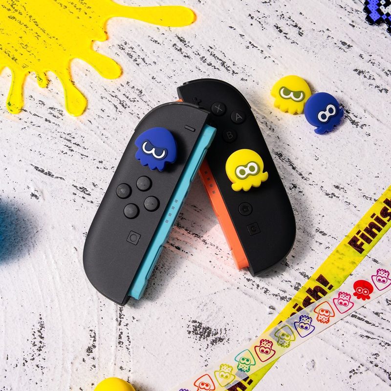 親指グリップキャップ スプラトゥーン イカ型 暗闇で光るシリ - Thumb Grip Joystick のレビューと価格