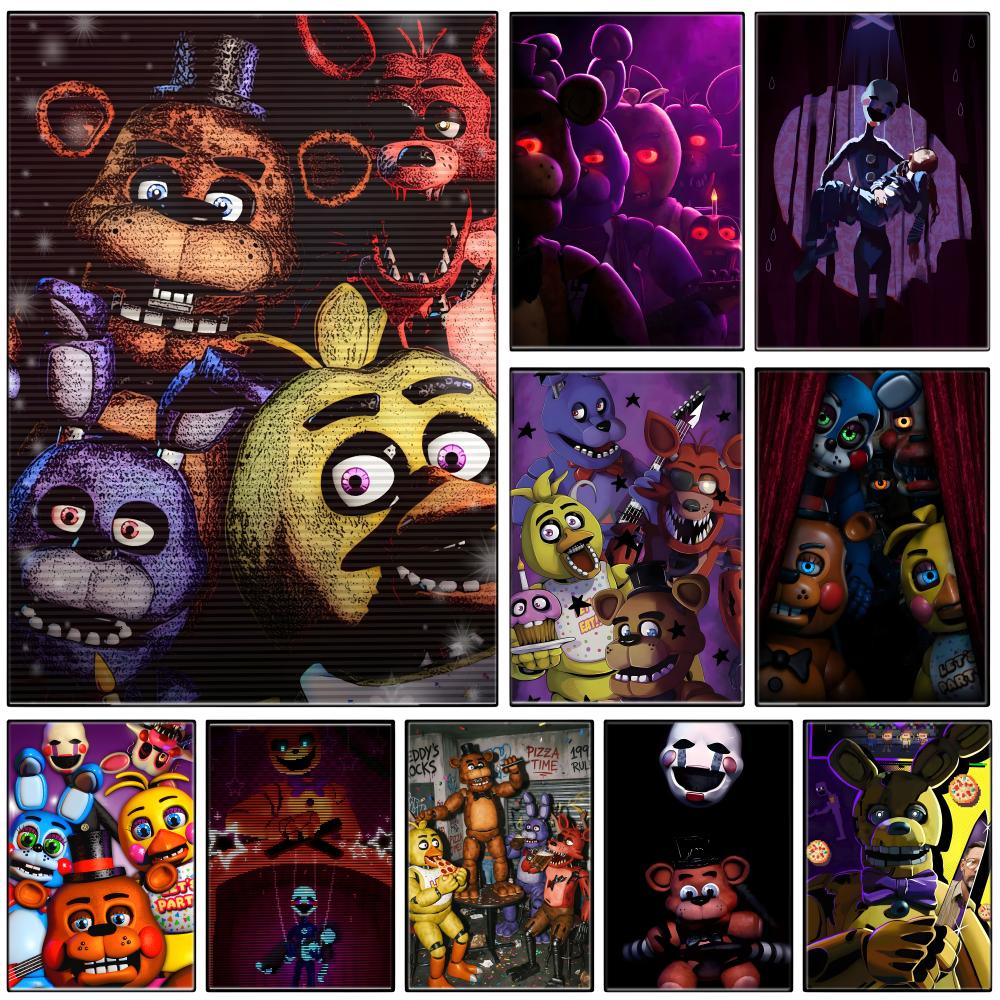 ダークアニマトロニクスホラーゲーム F-FNAF ポスター自 - Gaming Console Wallpaper のレビューと価格