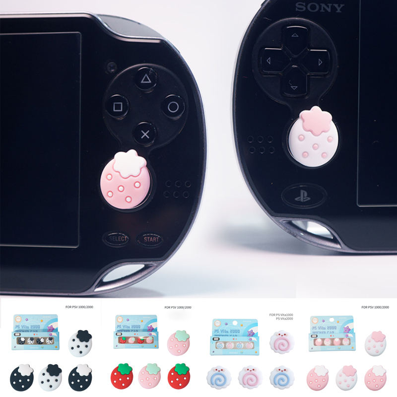 4 個イチゴソフト親指スティックグリップキャップジョイスティ - Thumb Grip Joystick のレビューと価格