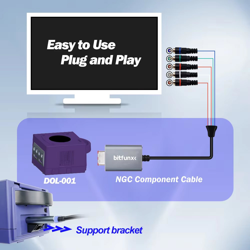BitFunx 5RCA オーディオビデオ YPbPr ケー - Gaming Console Nintendo のレビューと価格