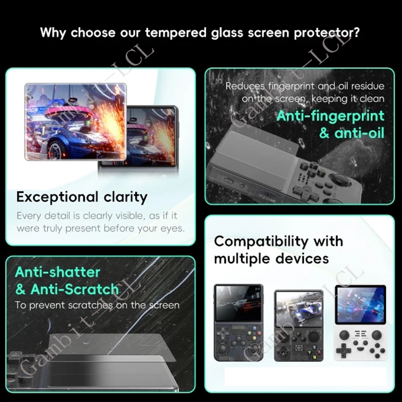 Anbernic RG35XXPRO携帯ゲーム機用強化ガラス - Gaming Console Anbernic のレビューと価格
