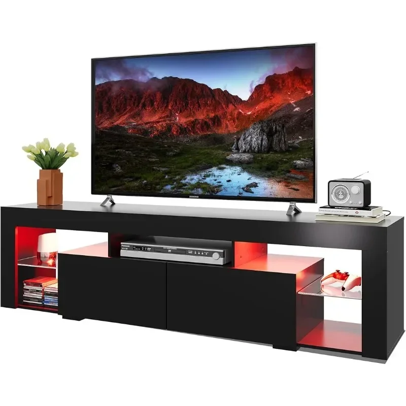 寝室、リビングルーム用の2つの収納引き出し付き木製テレビコン - Gaming Console Room のレビューと価格
