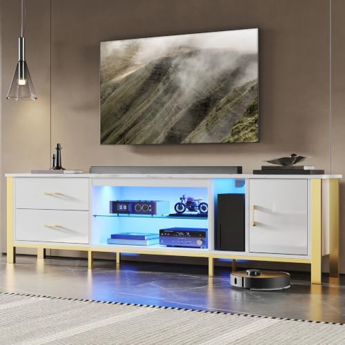 75/80/85インチテレビ用テレビスタンド、LEDゲーミン - Gaming Console Room のレビューと価格