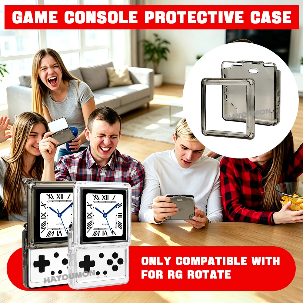 クリアブラック TPU ゲームコンソールケース Anbern - Gaming Console Anbernic のレビューと価格