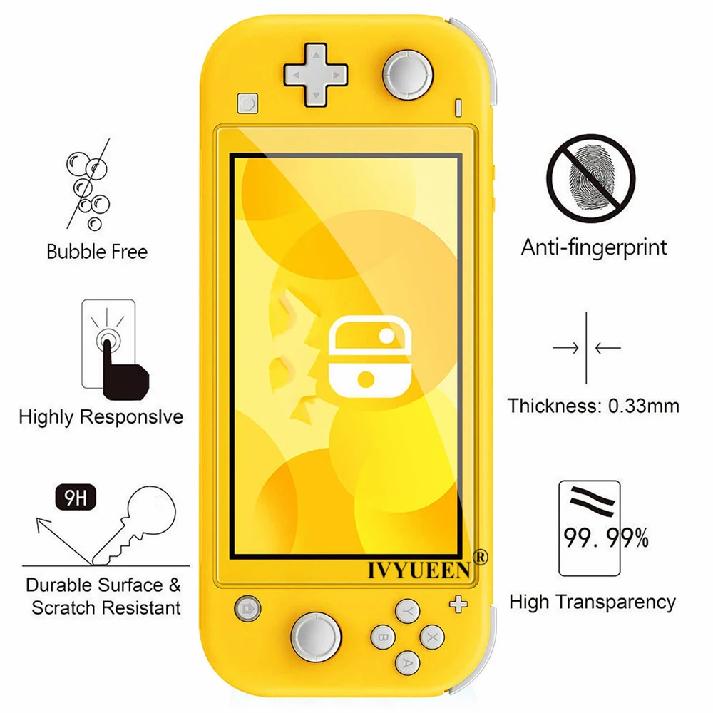 Ivyueen-Nintendo Switch用強化ガラスス - Nintendo Console Switch Lite のレビューと価格